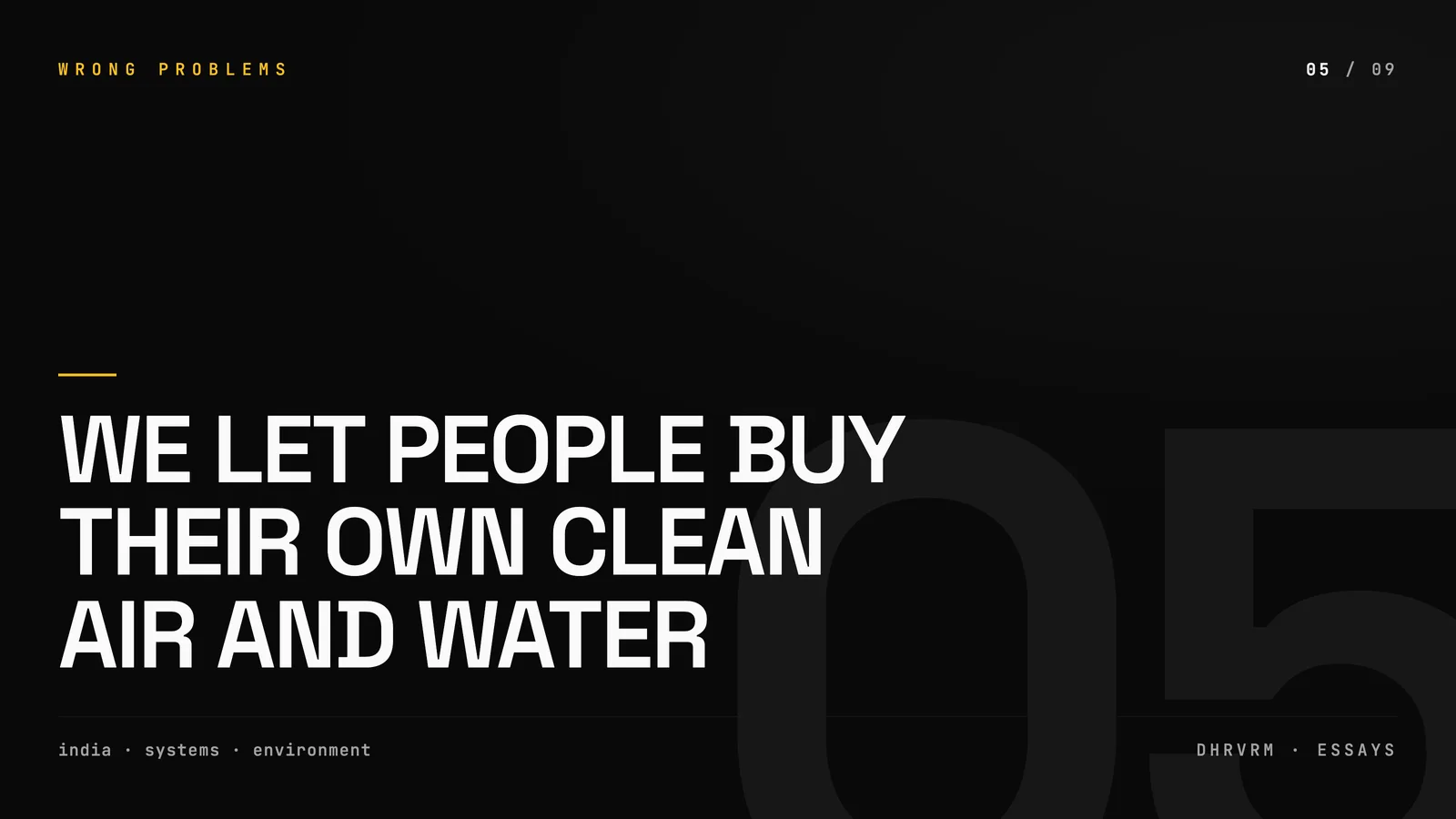 we let people buy their own clean air and water