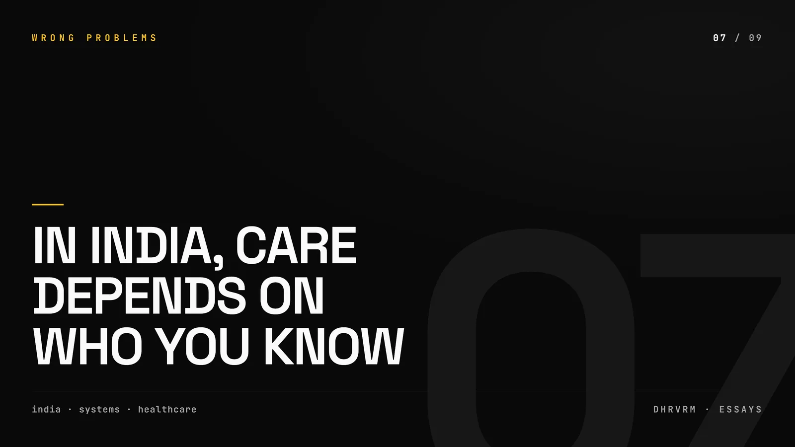 in india, care depends on who you know